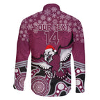 custom-sea-eagles-rugby-christmas-family-matching-short-sleeve-bodycon-dress-and-hawaiian-shirt-merry-xmas-2023-mix-aboriginal-art