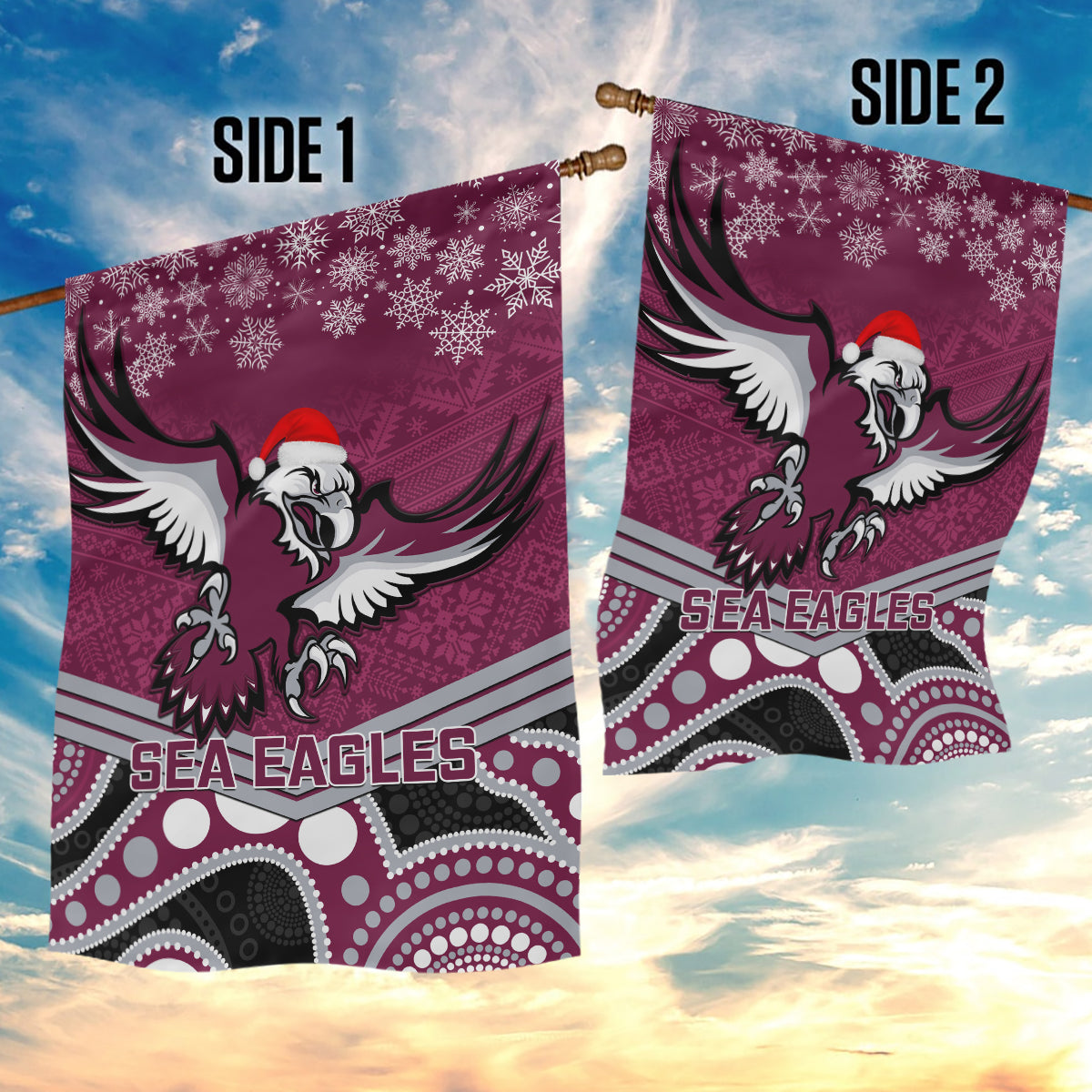 custom-sea-eagles-rugby-christmas-garden-flag-merry-xmas-2023-mix-aboriginal-art