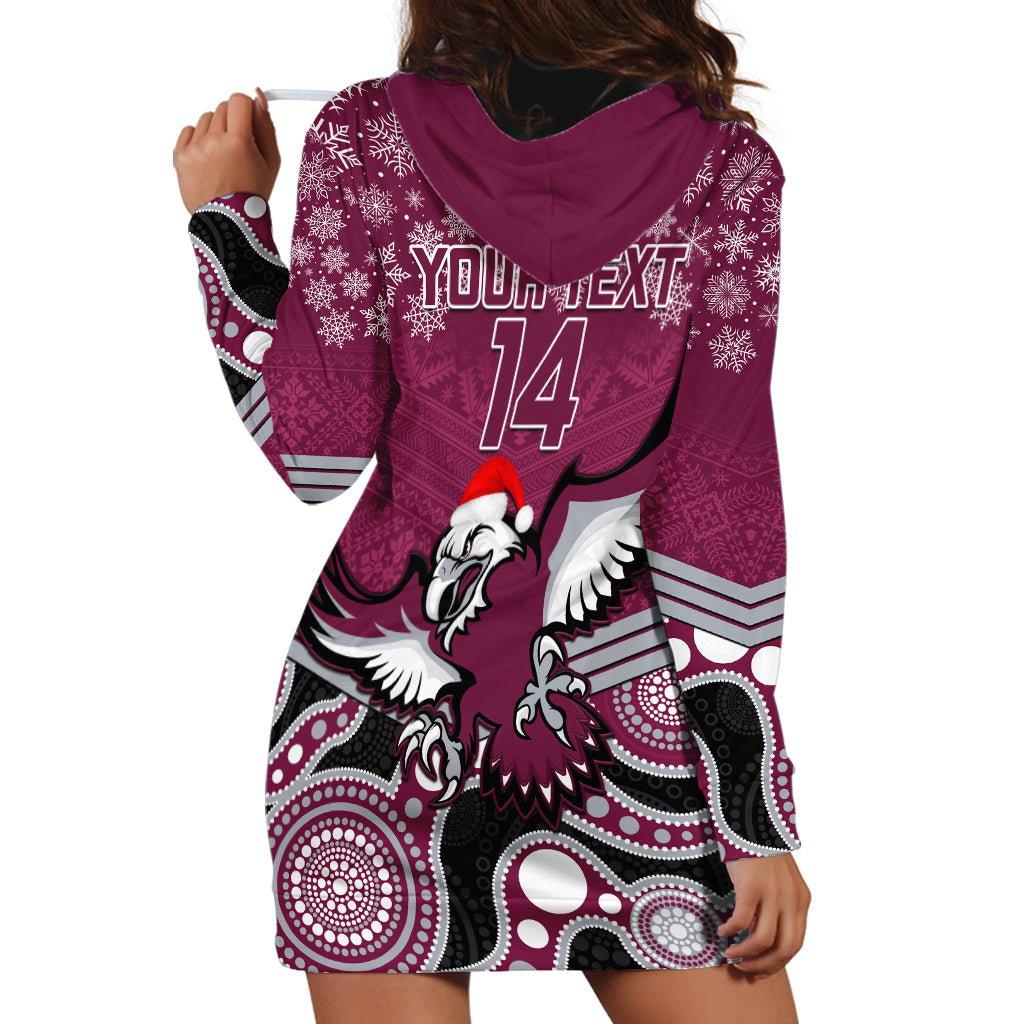custom-sea-eagles-rugby-christmas-hoodie-dress-merry-xmas-2023-mix-aboriginal-art