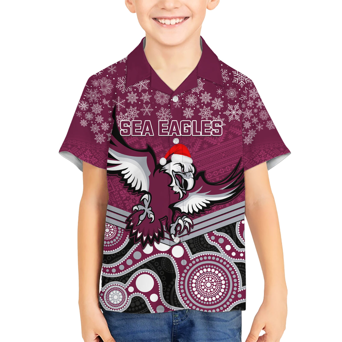 custom-sea-eagles-rugby-christmas-kid-hawaiian-shirt-merry-xmas-2023-mix-aboriginal-art