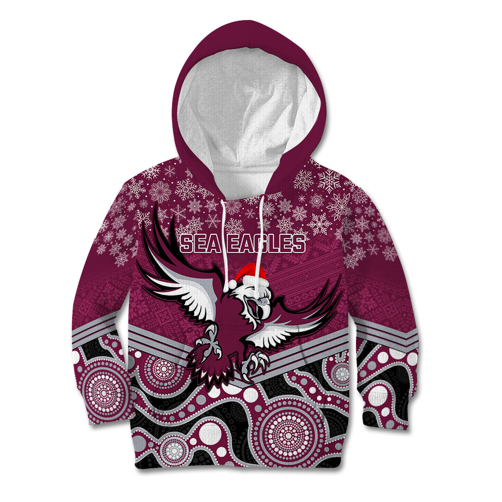 custom-sea-eagles-rugby-christmas-kid-hoodie-merry-xmas-2023-mix-aboriginal-art