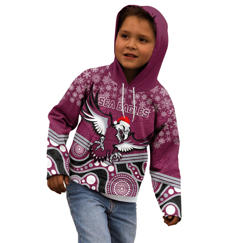custom-sea-eagles-rugby-christmas-kid-hoodie-merry-xmas-2023-mix-aboriginal-art