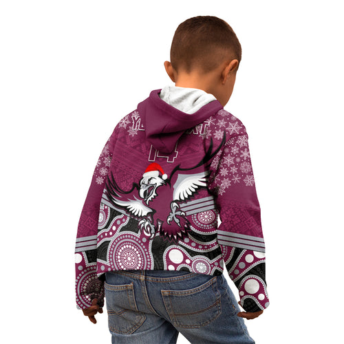custom-sea-eagles-rugby-christmas-kid-hoodie-merry-xmas-2023-mix-aboriginal-art