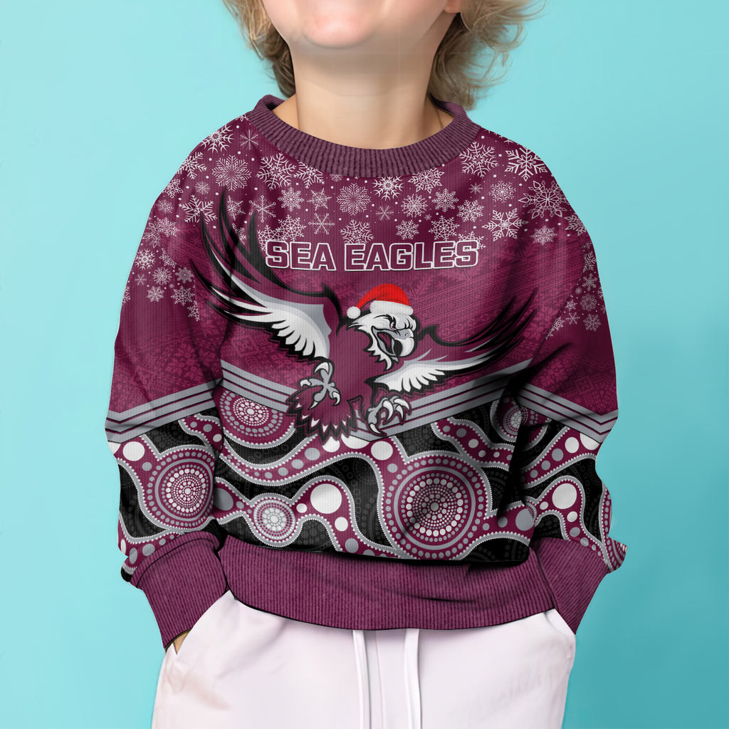 custom-sea-eagles-rugby-christmas-kid-ugly-christmas-sweater-merry-xmas-2023-mix-aboriginal-art
