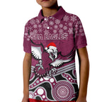 custom-sea-eagles-rugby-christmas-kid-polo-shirt-merry-xmas-2023-mix-aboriginal-art