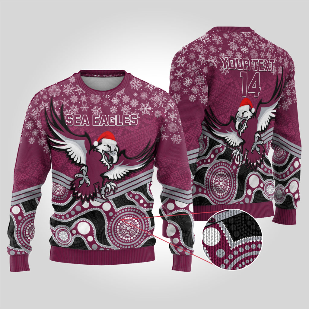 custom-sea-eagles-rugby-christmas-ugly-christmas-sweater-merry-xmas-2023-mix-aboriginal-art