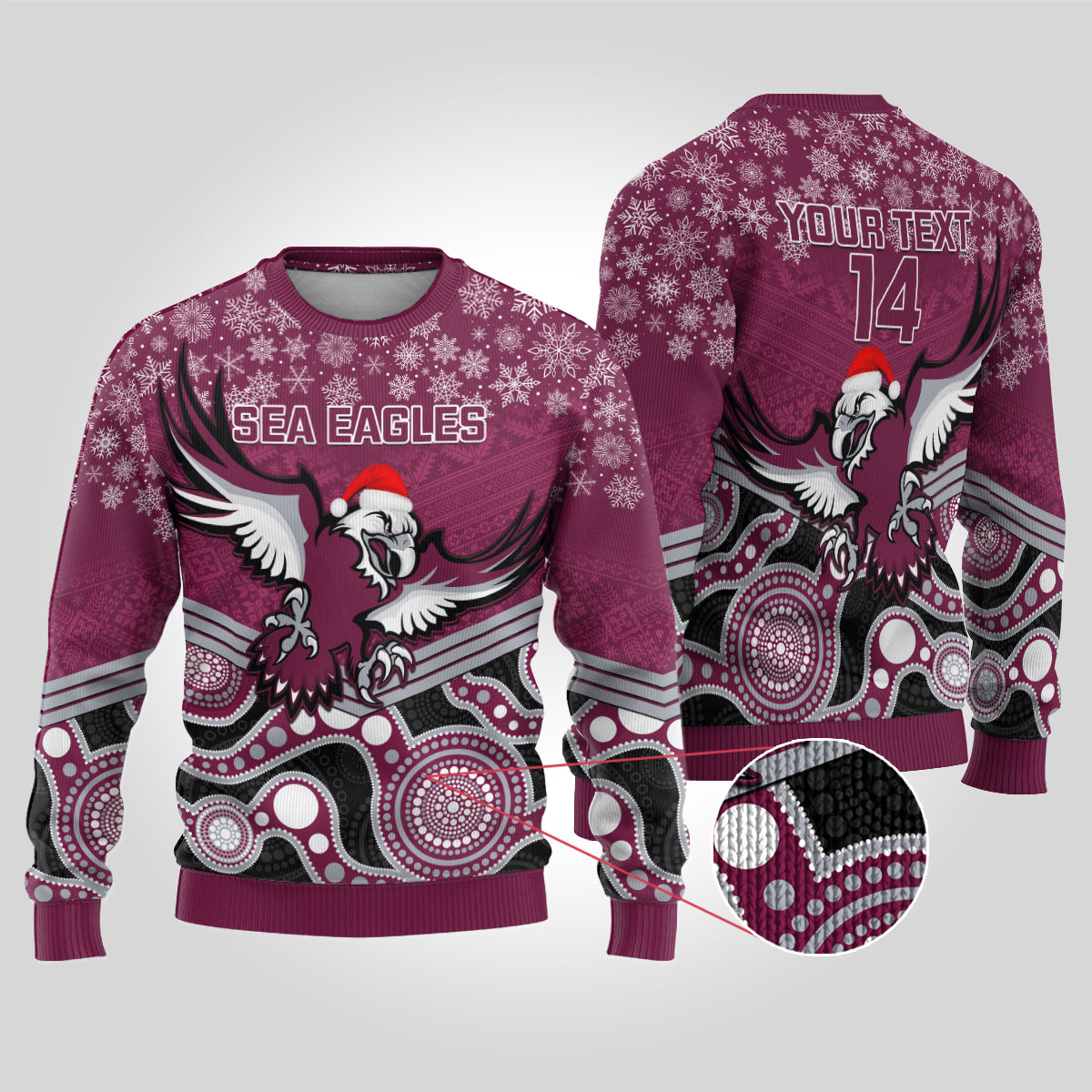 custom-sea-eagles-rugby-christmas-ugly-christmas-sweater-merry-xmas-2023-mix-aboriginal-art