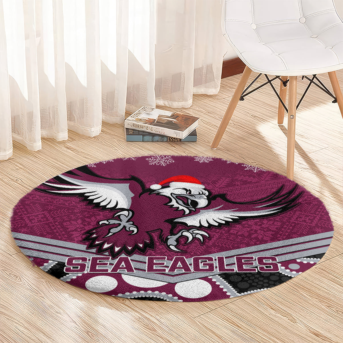 custom-sea-eagles-rugby-christmas-round-carpet-merry-xmas-2023-mix-aboriginal-art