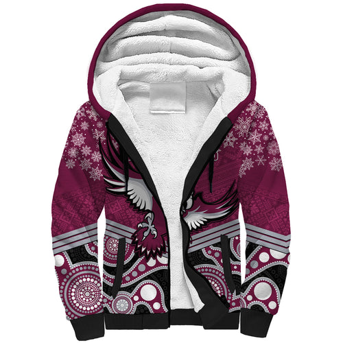 custom-sea-eagles-rugby-christmas-sherpa-hoodie-merry-xmas-2023-mix-aboriginal-art