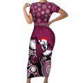 custom-sea-eagles-rugby-christmas-short-sleeve-bodycon-dress-merry-xmas-2023-mix-aboriginal-art