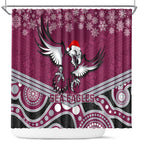 custom-sea-eagles-rugby-christmas-shower-curtain-merry-xmas-2023-mix-aboriginal-art