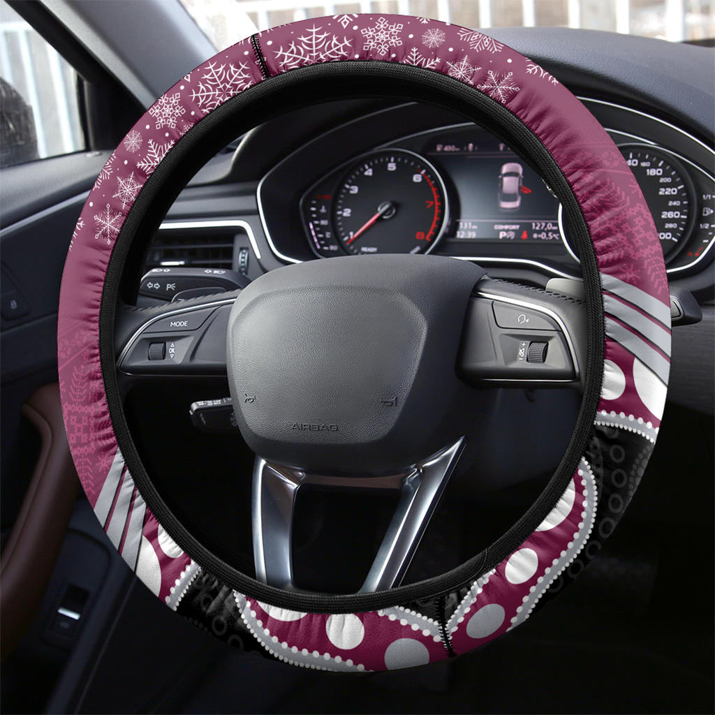 Sea Eagles Rugby Christmas Steering Wheel Cover Merry Xmas 2023 Mix Aboriginal Art