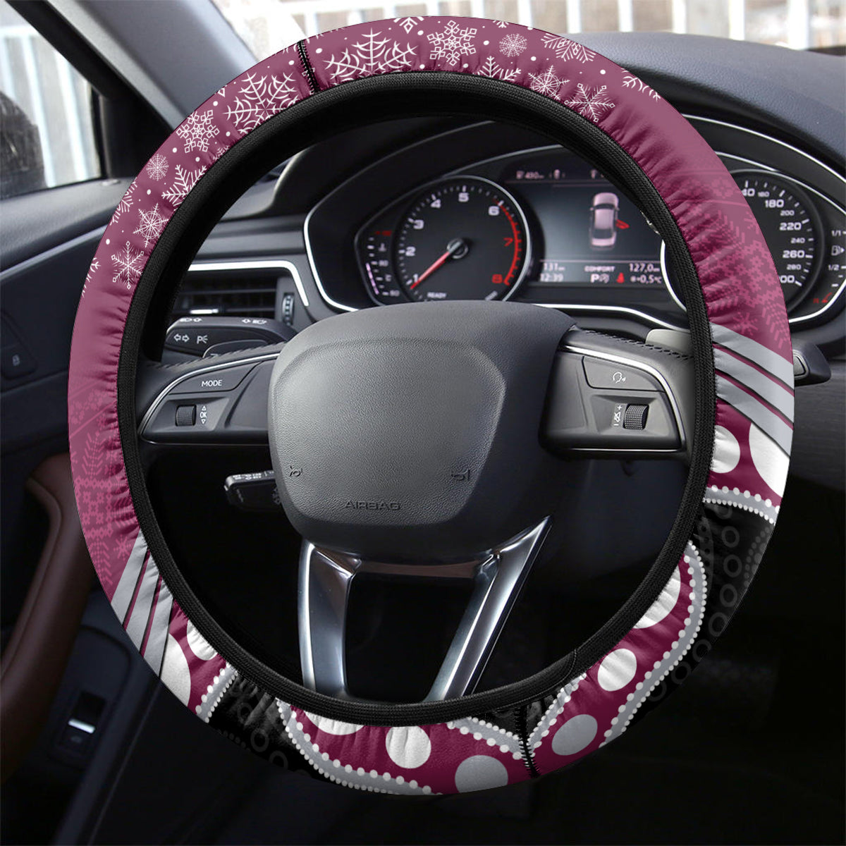 Sea Eagles Rugby Christmas Steering Wheel Cover Merry Xmas 2023 Mix Aboriginal Art