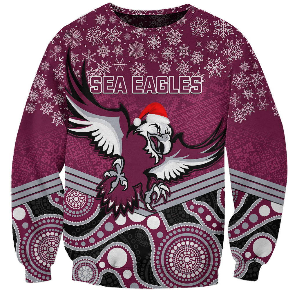 custom-sea-eagles-rugby-christmas-sweatshirt-merry-xmas-2023-mix-aboriginal-art