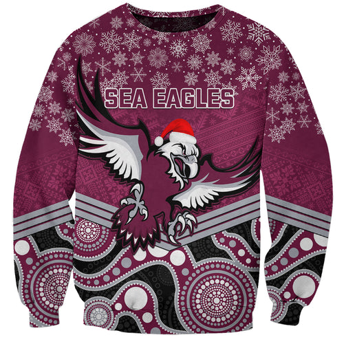 custom-sea-eagles-rugby-christmas-sweatshirt-merry-xmas-2023-mix-aboriginal-art