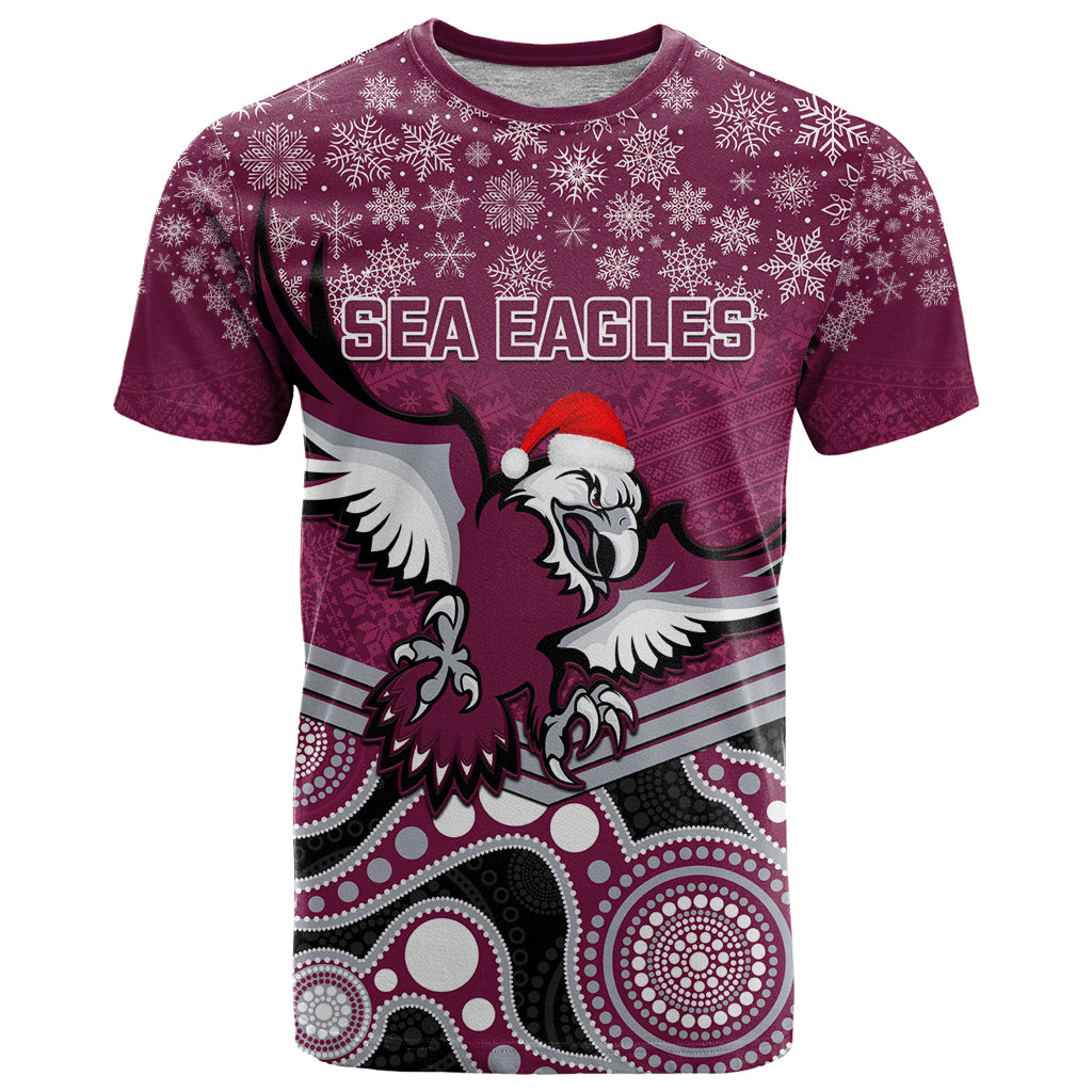 custom-sea-eagles-rugby-christmas-t-shirt-merry-xmas-2023-mix-aboriginal-art