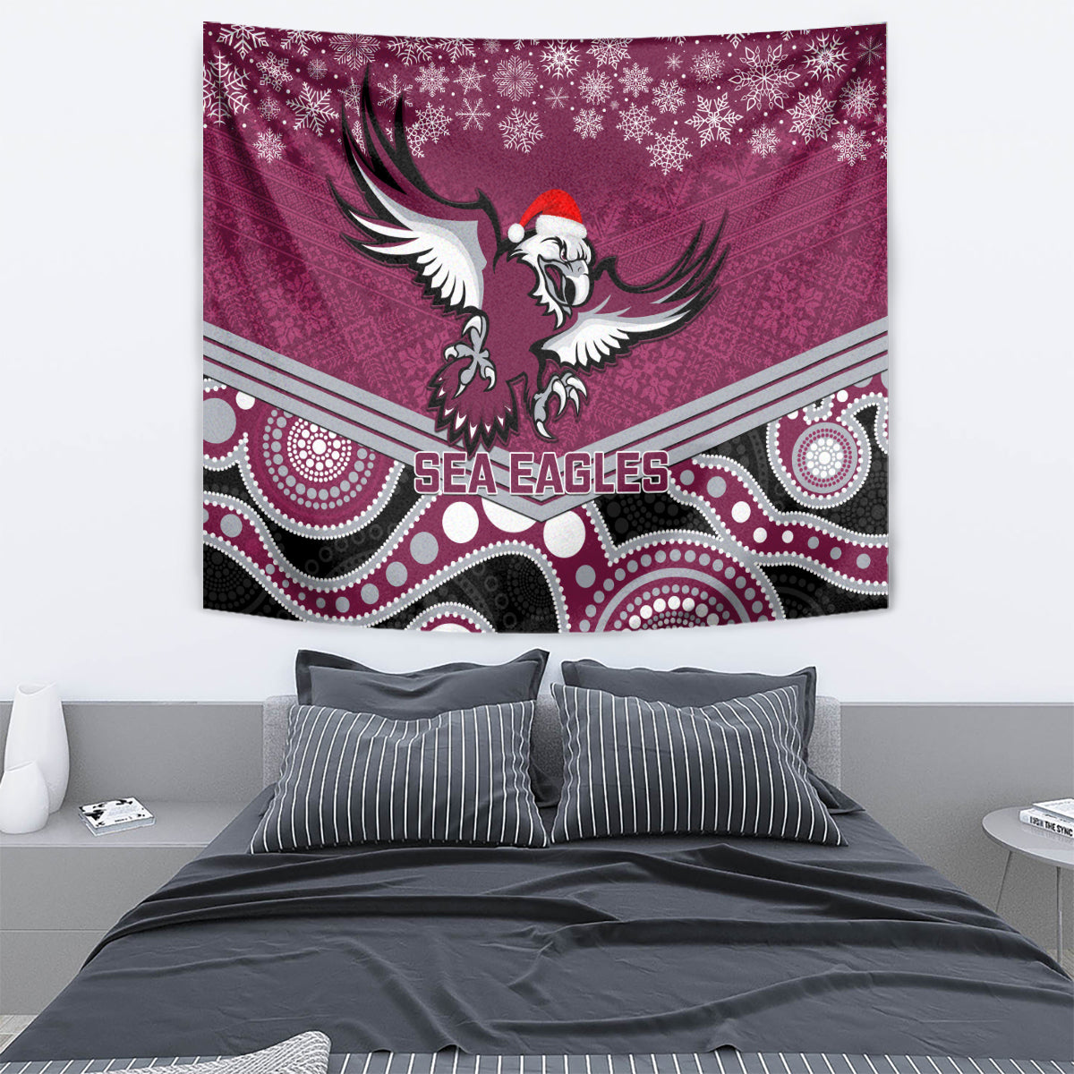 custom-sea-eagles-rugby-christmas-tapestry-merry-xmas-2023-mix-aboriginal-art