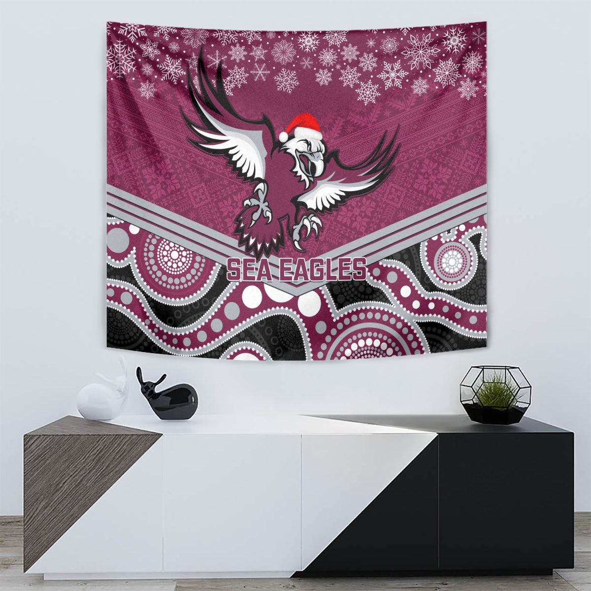 custom-sea-eagles-rugby-christmas-tapestry-merry-xmas-2023-mix-aboriginal-art
