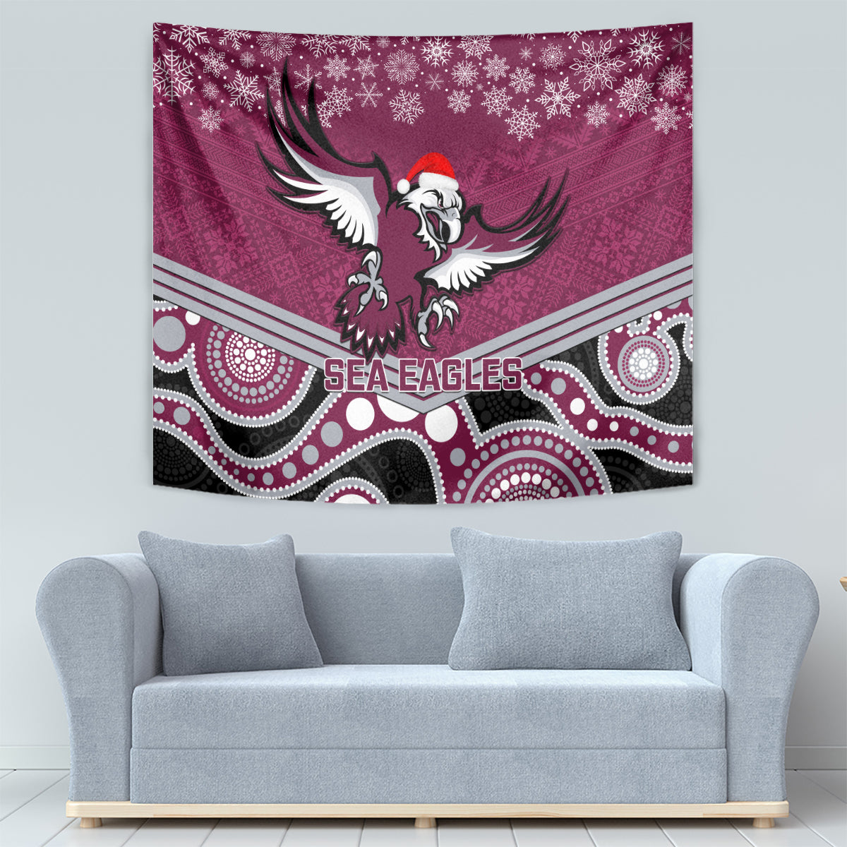 custom-sea-eagles-rugby-christmas-tapestry-merry-xmas-2023-mix-aboriginal-art