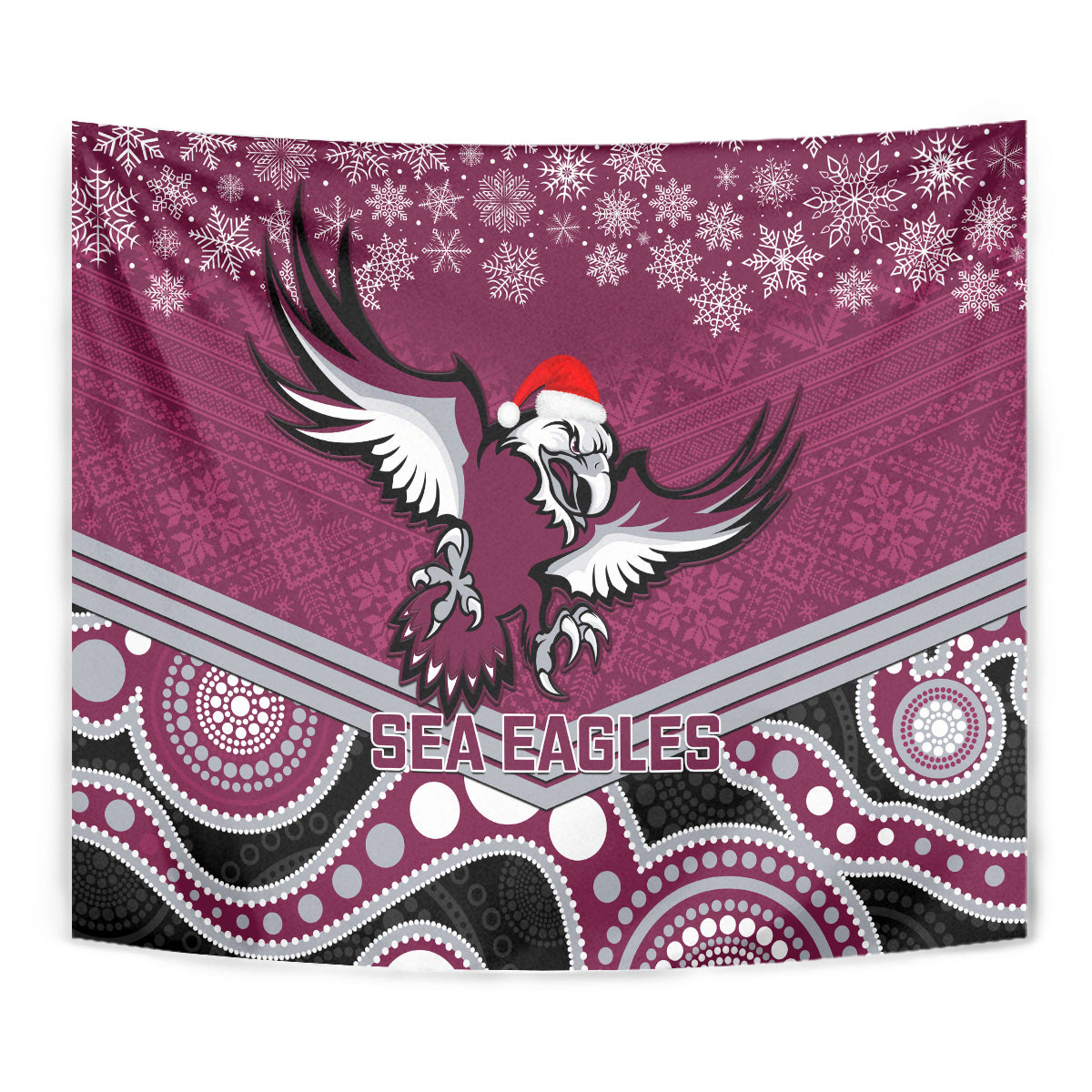custom-sea-eagles-rugby-christmas-tapestry-merry-xmas-2023-mix-aboriginal-art