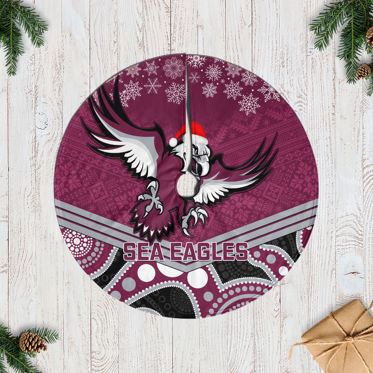 sea-eagles-rugby-christmas-tree-skirt-merry-xmas-2023-mix-aboriginal-art