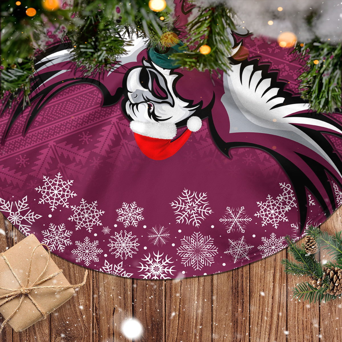 sea-eagles-rugby-christmas-tree-skirt-merry-xmas-2023-mix-aboriginal-art