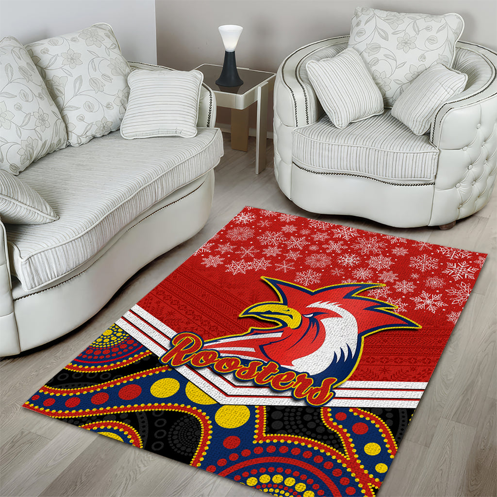 custom-roosters-rugby-christmas-area-rug-merry-xmas-2023-mix-aboriginal-art