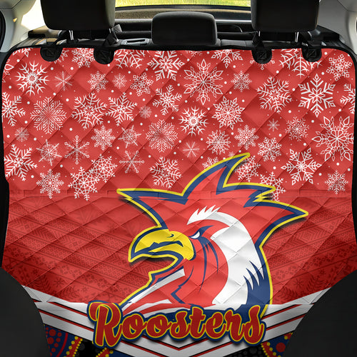 custom-roosters-rugby-christmas-back-car-seat-cover-merry-xmas-2023-mix-aboriginal-art