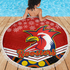 custom-roosters-rugby-christmas-beach-blanket-merry-xmas-2023-mix-aboriginal-art