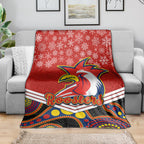 custom-roosters-rugby-christmas-blanket-merry-xmas-2023-mix-aboriginal-art