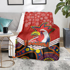 custom-roosters-rugby-christmas-blanket-merry-xmas-2023-mix-aboriginal-art