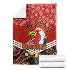 custom-roosters-rugby-christmas-blanket-merry-xmas-2023-mix-aboriginal-art