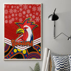custom-roosters-rugby-christmas-canvas-wall-art-merry-xmas-2023-mix-aboriginal-art