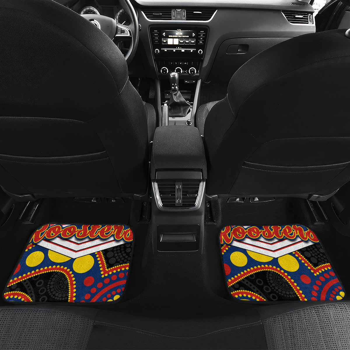 custom-roosters-rugby-christmas-car-mats-merry-xmas-2023-mix-aboriginal-art