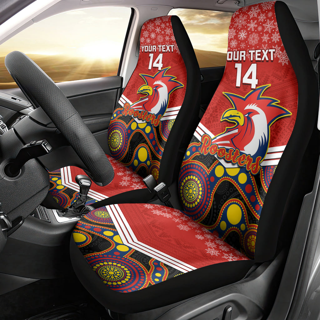 custom-roosters-rugby-christmas-car-seat-cover-merry-xmas-2023-mix-aboriginal-art