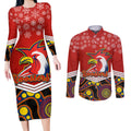 custom-roosters-rugby-christmas-couples-matching-long-sleeve-bodycon-dress-and-long-sleeve-button-shirt-merry-xmas-2023-mix-aboriginal-art