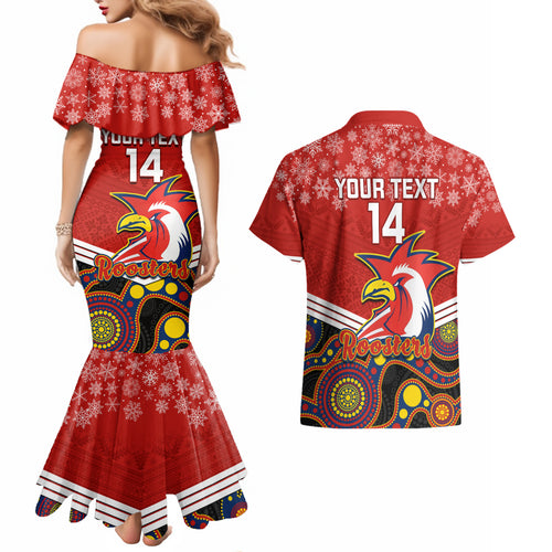 custom-roosters-rugby-christmas-couples-matching-mermaid-dress-and-hawaiian-shirt-merry-xmas-2023-mix-aboriginal-art