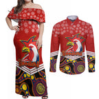 custom-roosters-rugby-christmas-couples-matching-off-shoulder-maxi-dress-and-long-sleeve-button-shirt-merry-xmas-2023-mix-aboriginal-art
