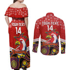 custom-roosters-rugby-christmas-couples-matching-off-shoulder-maxi-dress-and-long-sleeve-button-shirt-merry-xmas-2023-mix-aboriginal-art