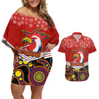 custom-roosters-rugby-christmas-couples-matching-off-shoulder-short-dress-and-hawaiian-shirt-merry-xmas-2023-mix-aboriginal-art