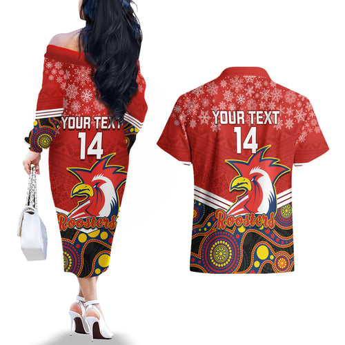 custom-roosters-rugby-christmas-couples-matching-off-the-shoulder-long-sleeve-dress-and-hawaiian-shirt-merry-xmas-2023-mix-aboriginal-art