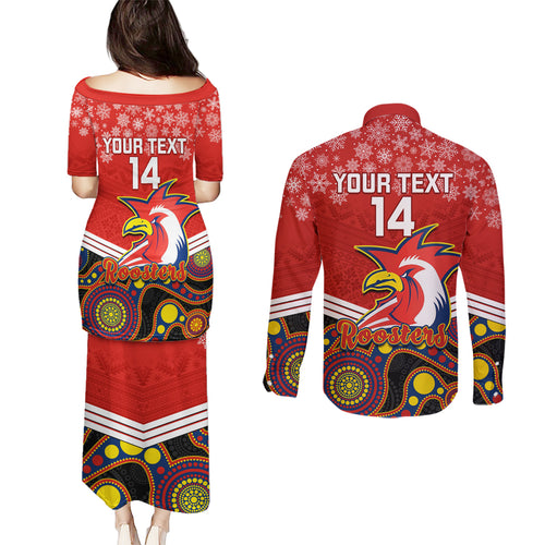 custom-roosters-rugby-christmas-couples-matching-puletasi-dress-and-long-sleeve-button-shirt-merry-xmas-2023-mix-aboriginal-art