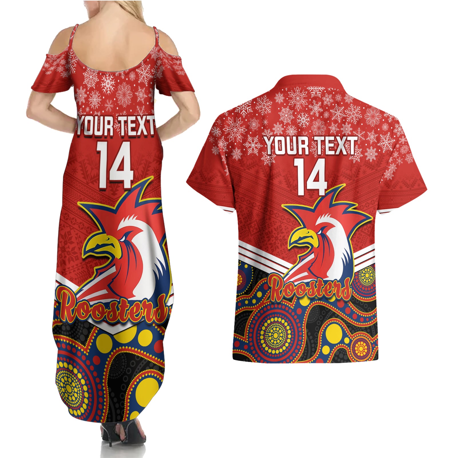 custom-roosters-rugby-christmas-couples-matching-summer-maxi-dress-and-hawaiian-shirt-merry-xmas-2023-mix-aboriginal-art