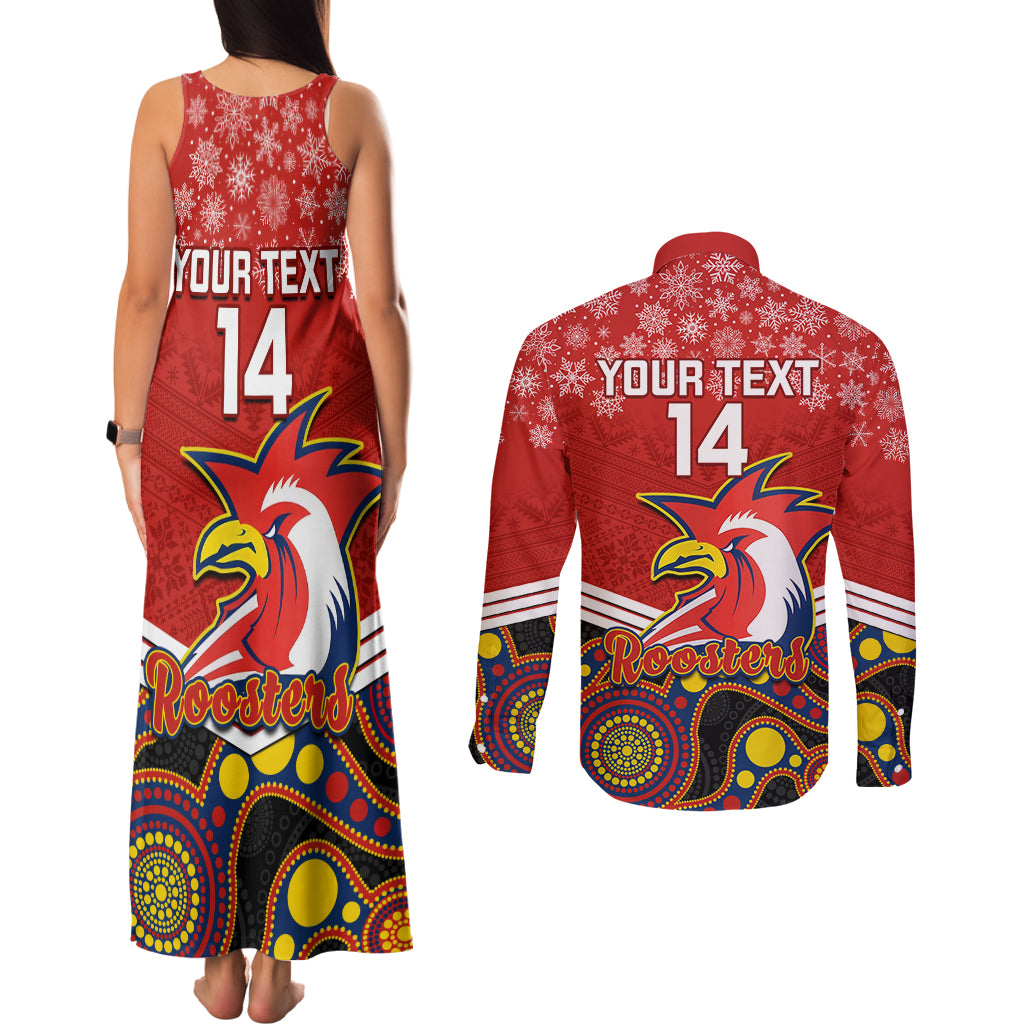 custom-roosters-rugby-christmas-couples-matching-tank-maxi-dress-and-long-sleeve-button-shirt-merry-xmas-2023-mix-aboriginal-art