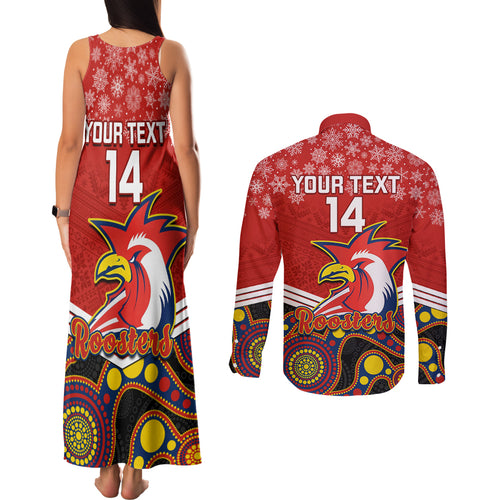 custom-roosters-rugby-christmas-couples-matching-tank-maxi-dress-and-long-sleeve-button-shirt-merry-xmas-2023-mix-aboriginal-art