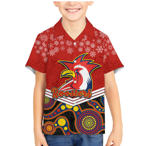 custom-roosters-rugby-christmas-family-matching-mermaid-dress-and-hawaiian-shirt-merry-xmas-2023-mix-aboriginal-art