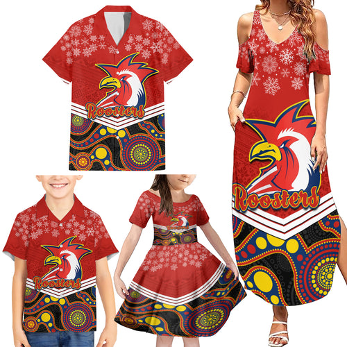 custom-roosters-rugby-christmas-family-matching-summer-maxi-dress-and-hawaiian-shirt-merry-xmas-2023-mix-aboriginal-art