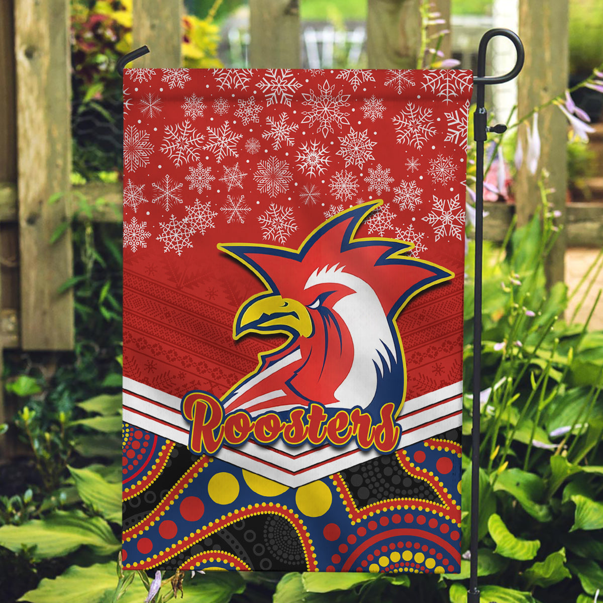 custom-roosters-rugby-christmas-garden-flag-merry-xmas-2023-mix-aboriginal-art