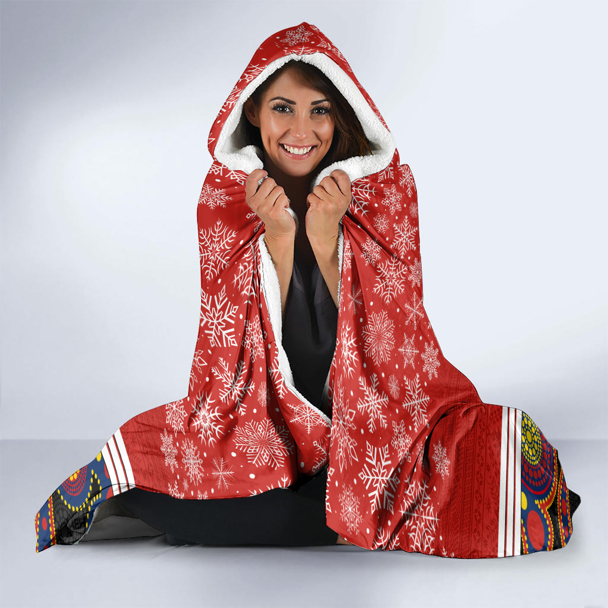 custom-roosters-rugby-christmas-hooded-blanket-merry-xmas-2023-mix-aboriginal-art