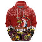 custom-roosters-rugby-christmas-hoodie-merry-xmas-2023-mix-aboriginal-art